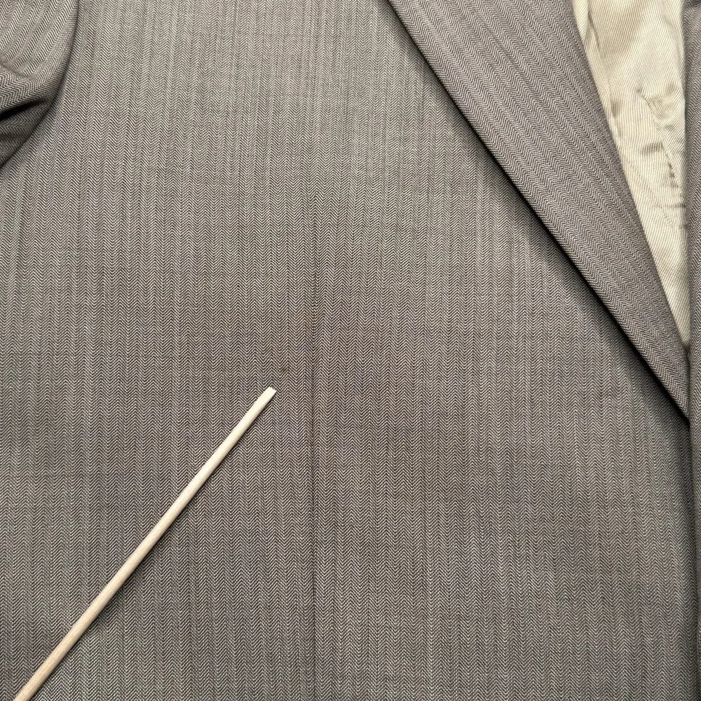 Lauren Ralph Lauren Blazer Mens 40L Tan Herringbone 100% Wool Sport Coat Jacket